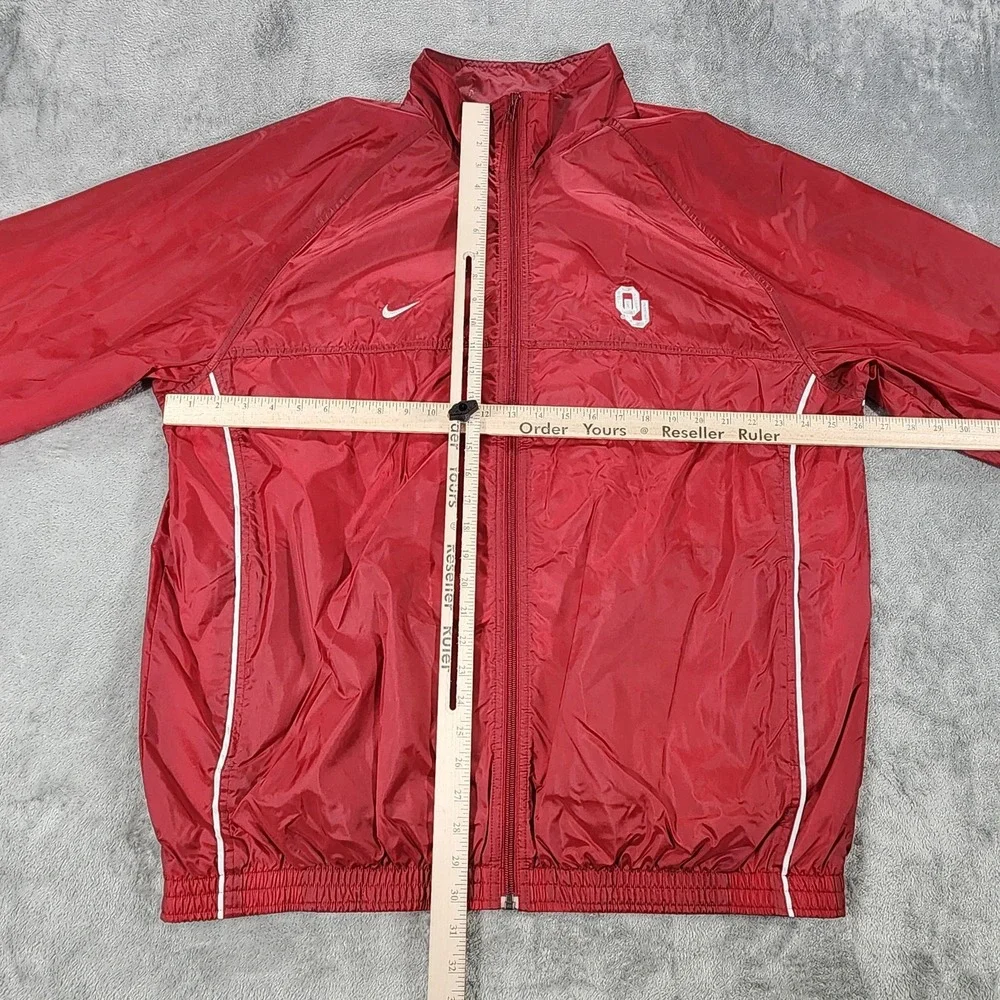 Vintage Oklahoma Sooners Jacket‎ Mens XL Red NCAA Football Nike Windbreaker